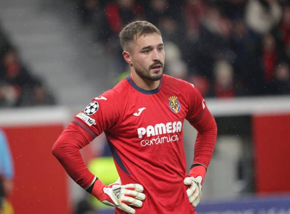 Goalkeeper Tenas Arnau VIL , UEFA Champions League, Matchday 8, Bayer 04 Leverkusen vs FC Villarreal, Bayarena Leverkusen, Germany, 28 01 2026