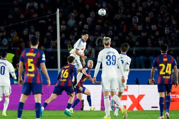 Junnosuke Suzuki (Copenhagen), JANUARY 28, 2026 - Football Soccer : UEFA Champions League match between FC Barcelona, Barca 4-1 FC Copenhagen at Spotify Camp Nou in Barcelona, Spain. Noxthirdxpartyxsales  aflo_317761537