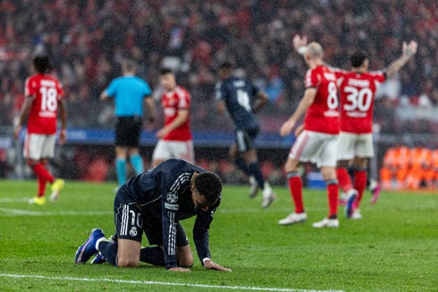 Kylian Mbappe ( Real Madrid ) in action during the match between SL Benfica and Real Madrid CF, valid for UEFA Champions League 2025 2026 at Estadio Lisboa e Benfica on 28 January 2026. Lisbon Estadio Sport Lisboa e Benfica Lisbon Portugal Copyright: xIMAGOx xPRIMExSPORTSxIMAGESx xFILIPExOLIVEIRAx