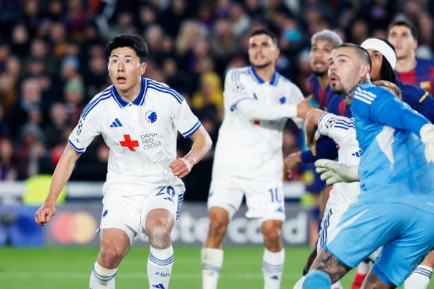 Junnosuke Suzuki (Copenhagen), JANUARY 28, 2026 - Football Soccer : UEFA Champions League match between FC Barcelona, Barca 4-1 FC Copenhagen at Spotify Camp Nou in Barcelona, Spain. Noxthirdxpartyxsales  aflo_317761568