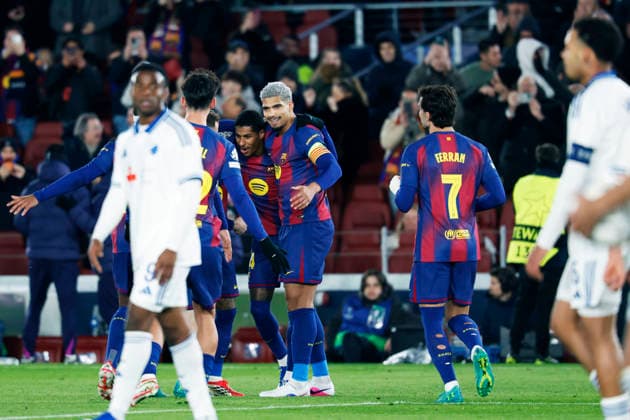 Barcelona team group, Mannschaftsbild, Totale (Barcelona), JANUARY 28, 2026 - Football Soccer : UEFA Champions League match between FC Barcelona, Barca 4-1 FC Copenhagen at Spotify Camp Nou in Barcelona, Spain. Noxthirdxpartyxsales  aflo_317761602