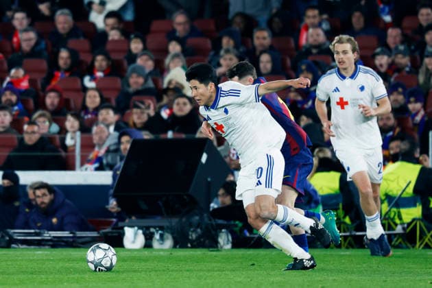 Junnosuke Suzuki (Copenhagen), JANUARY 28, 2026 - Football Soccer : UEFA Champions League match between FC Barcelona, Barca 4-1 FC Copenhagen at Spotify Camp Nou in Barcelona, Spain. Noxthirdxpartyxsales  aflo_317761621