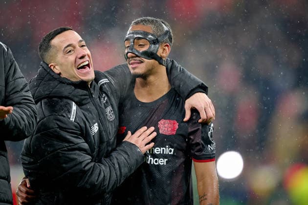 LEVERKUSEN, GERMANY - 1 JANUARY, 2023: Lucas Vazquez, Arthur - The UEFA Champions League football match between Bayer 04 Leverkusen vs Villareal FC at BayArena.  Copyright: xVitaliixKliuievx