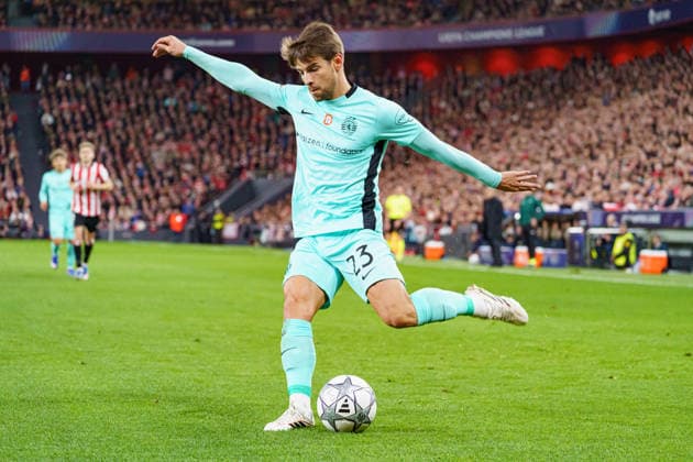 Daniel Braganca seen during UEFA Champions League phase game between teams of Athletic Club and Sporting CP (Mickael Ducint Ball Raw Images) Bilbao San Mames Spain Copyright: xMickaelxDucintx AthleticSporting2526-121