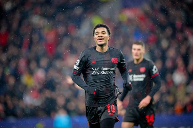 LEVERKUSEN, GERMANY - 28 JANUARY, 2026: Malik Tillman, goal - The UEFA Champions League football match between Bayer 04 Leverkusen vs Villareal FC at BayArena.  Copyright: xVitaliixKliuievx