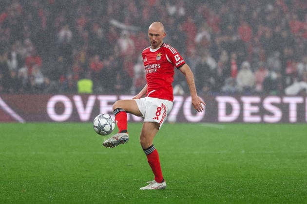 FBL UEFA Champions League 2025 26 SL Benfica Real Madrid Frederik Aursnes S L Benfica during the UEFA Champions League 2025 26 League Phase MD8 match between Sport Lisboa e Benfica and Real Madrid at Estadio da Luz on Wednesday 28 January 2026 in Lisbon, Portugal Copyright: JoaquimxFerreira