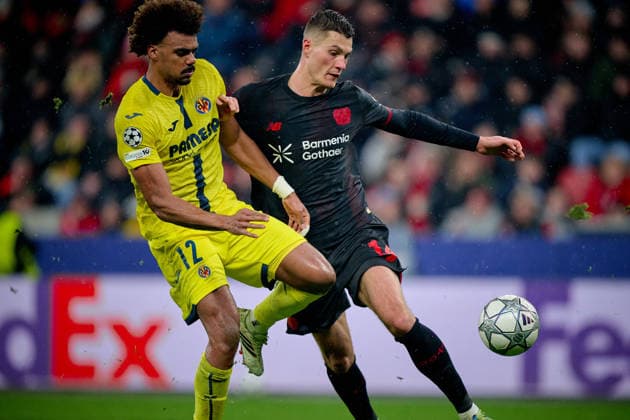 LEVERKUSEN, GERMANY - 28 JANUARY, 2026: Patrik Schick, Renato Veiga - The UEFA Champions League football match between Bayer 04 Leverkusen vs Villareal FC at BayArena.  Copyright: xVitaliixKliuievx