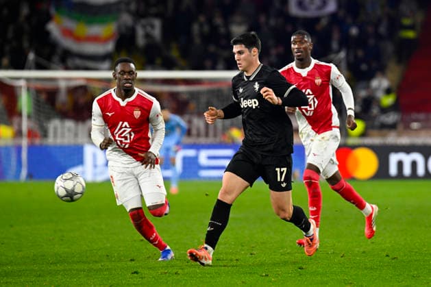 FOOTBALL : AS Monaco VS Juventus FC - UEFA Champions League - 28 01 2026 Vasilije AdÅ¾iÄ‡ (Juventus) - UEFA Champions League match between AS Monaco and Juventus FC on January 28, 2026 at the Louis II Stadium in Monaco. MonacoMonaco  Copyright: xWilliamxCannarellax