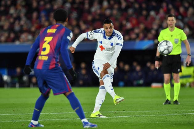 FC Barcelona, Barca v FC COPENHAGUE SPOTIFY CAMP NOU. BARCELONA. January 28, 2026 FC BARCELONA vs FC COPENHAGUE January 28, 2026 Achouri (30) of FC Copenhague during the soccer match corresponding to the eigth match of the group stage of the UEFA Champions League between FC Barcelona and FC Copenhague at Spotify Camp Nou in Barcelona, Spain. Barcelona ESP Copyright: xS.xRosx