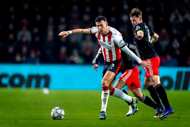 PSV Eindhoven forwarder Ivan Periï¿½ic during the match PSV Eindhoven vs FC Bayern Munchen at the Philips stadium for the Champions League phase Matchday 8 season 2025 2026 in EINDHOVEN, Netherlands on 28 01 2026, Photo by Marcel van Dorst EYE4IMAGES