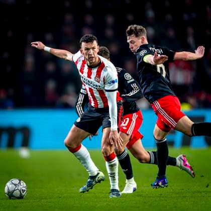 PSV Eindhoven forwarder Ivan Periï¿½ic during the match PSV Eindhoven vs FC Bayern Munchen at the Philips stadium for the Champions League phase Matchday 8 season 2025 2026 in EINDHOVEN, Netherlands on 28 01 2026, Photo by Marcel van Dorst EYE4IMAGES