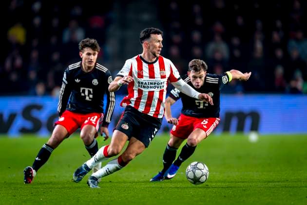 PSV Eindhoven forwarder Ivan Periï¿½ic during the match PSV Eindhoven vs FC Bayern Munchen at the Philips stadium for the Champions League phase Matchday 8 season 2025 2026 in EINDHOVEN, Netherlands on 28 01 2026, Photo by Marcel van Dorst EYE4IMAGES