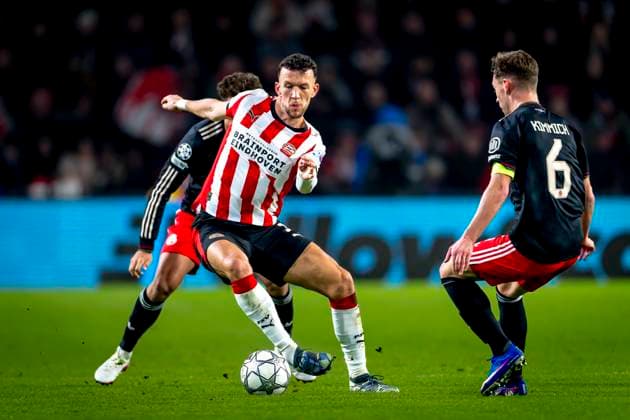PSV Eindhoven forwarder Ivan Periï¿½ic during the match PSV Eindhoven vs FC Bayern Munchen at the Philips stadium for the Champions League phase Matchday 8 season 2025 2026 in EINDHOVEN, Netherlands on 28 01 2026, Photo by Marcel van Dorst EYE4IMAGES