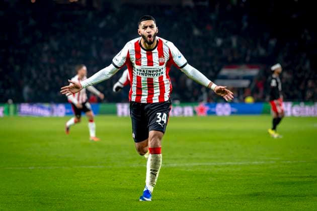 PSV Eindhoven midfielder Ismael Saibari during the match PSV Eindhoven vs FC Bayern Munchen at the Philips stadium for the Champions League League phase Matchday 8 season 2025 2026 in EINDHOVEN, Netherlands on 28 01 2026, Photo by Marcel van Dorst EYE4IMAGES
