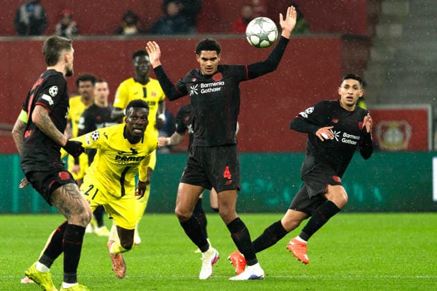 UEFA Champions League 2025 26 Bayer 04 Leverkusen vs Villarreal CF 8 Matchday of the league phase Wednesday, 28 01 2026 BayArena Nordrhein Westfalen, Germany Tani Oluwaseyi 21 Jarell Quansah 4 Copyright: xCelinaxLeiersx