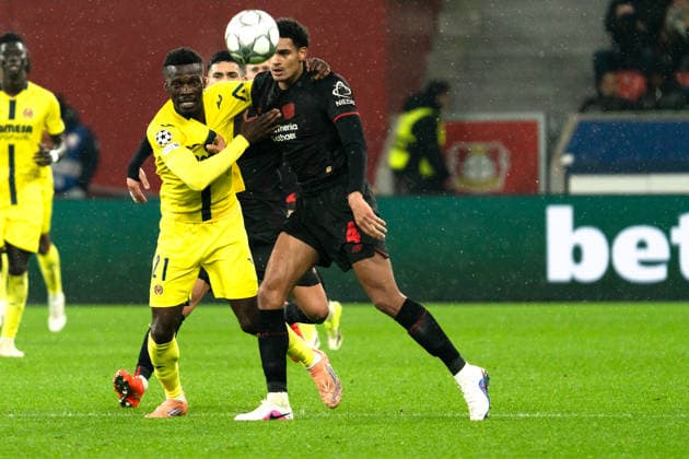 UEFA Champions League 2025 26 Bayer 04 Leverkusen vs Villarreal CF 8 Matchday of the league phase Wednesday, 28 01 2026 BayArena Nordrhein Westfalen, Germany Tani Oluwaseyi 21 Jarell Quansah 4 Copyright: xCelinaxLeiersx