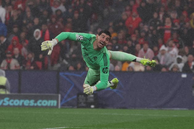 FBL UEFA Champions League 2025 26 SL Benfica Real Madrid Thibaut Courtois Real Madrid in action during the UEFA Champions League 2025 26 League Phase MD8 match between Sport Lisboa e Benfica and Real Madrid at Estadio da Luz on Wednesday 28 January 2026 in Lisbon, Portugal Copyright: JoaquimxFerreira