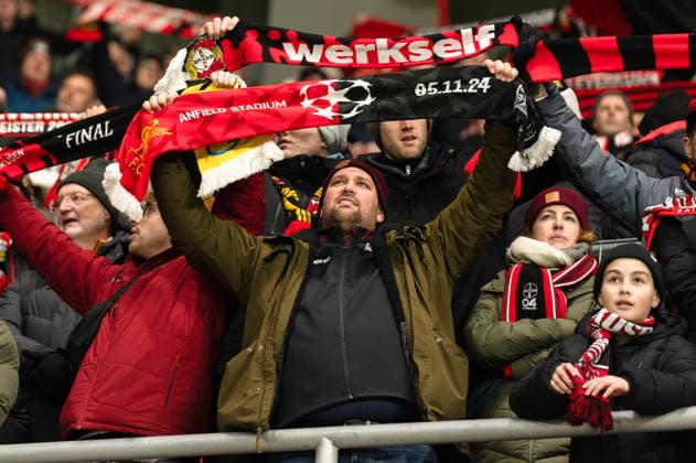 UEFA Champions League 2025 26 Bayer 04 Leverkusen vs Villarreal CF Matchday 8 of the league phase Wednesday, 28 01 2026 BayArena Nordrhein Westfalen, Germany Fans Spectators Atmosphere Scarf Copyright: xCelinaxLeiersx