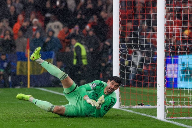 Estadio da Luz Thibaut Courtois of Real Madrid CF in action during the UEFA Champions League 2025 26 League Phase MD8 match between SL Benfica and Real Madrid C.F. at on January 28, 2026 in Lisbon, Portugal. UEFA Champions League 2025 26 League Phase MD8 - SL Benfica vs Rea Madrid CF (Valter Gouveia SPP)  Copyright: xValterxGouveia SPPx spp-en-VaGo-VG_L6421