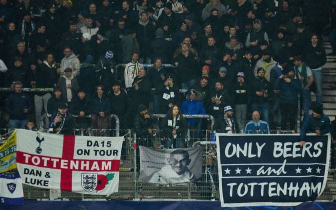 Tottenham fans Eintracht Frankfurt v Tottenham Hotspur, UEFA Champions League, Group Stage, Football, Deutsche Bank Park, Frankfurt, Germany - 28 Jan 2026Frankfurt Deutsche Bank Park Germany EDITORIAL USE ONLY No use with unauthorised audio, video, data, fixture lists, club league logos or live services. Online in-match use limited to 120 images, no video emulation. No use in betting, games or single club league player publications. Copyright: xJavierxGarcia Shutterstockx 16429470fo