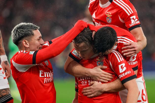 Estadio da Luz Andreas Schjelderup of SL Benfica celebrates after scoring the team s third goal during the UEFA Champions League 2025 26 League Phase MD8 match between SL Benfica and Real Madrid C.F. at on January 28, 2026 in Lisbon, Portugal. UEFA Champions League 2025 26 League Phase MD8 - SL Benfica vs Rea Madrid CF (Valter Gouveia SPP)  Copyright: xValterxGouveia SPPx spp-en-VaGo-VG_L6503