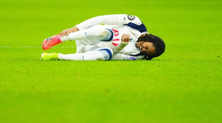 Djed Spence of Tottenham Hotspur Eintracht Frankfurt v Tottenham Hotspur, UEFA Champions League, Group Stage, Football, Deutsche Bank Park, Frankfurt, Germany - 28 Jan 2026Frankfurt Deutsche Bank Park Germany EDITORIAL USE ONLY No use with unauthorised audio, video, data, fixture lists, club league logos or live services. Online in-match use limited to 120 images, no video emulation. No use in betting, games or single club league player publications. Copyright: xJavierxGarcia Shutterstockx 16429470es
