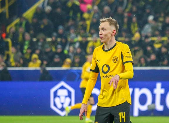 Football UEFA Champions League 2025 26, 8 Matchday League phase Borussia Dortmund vs Inter Milan Signal Iduna Park Stadion Dortmund Maximilian Beier Borussia Dortmund, 14 Dortmund Copyright: xAymanxAlahmedx