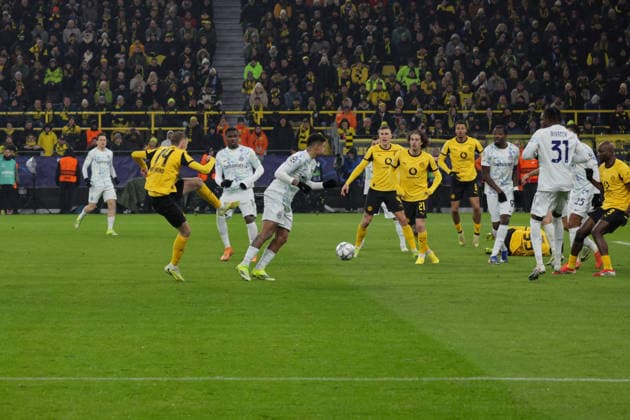 28 01 2026, xgrfx, Football UEFA Champions League , Borussia Dortmund Inter Milan v l Borussia Dortmund DFL DFB REGULATIONS PROHIBIT ANY USE OF PHOTOGRAPHS as IMAGE SEQUENCES and or QUASI VIDEO Signal Iduna Park
