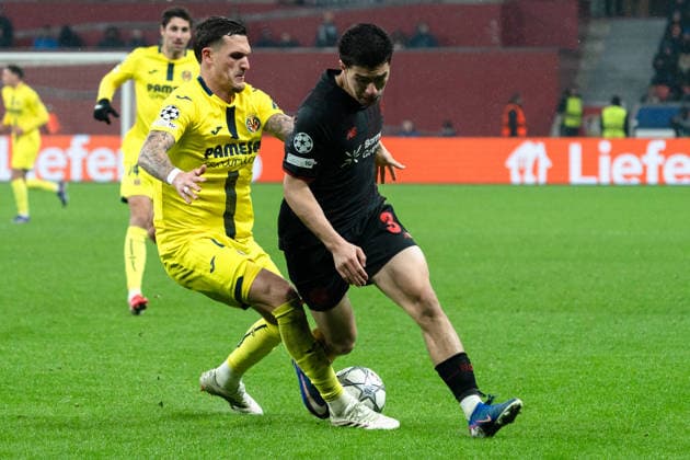 UEFA Champions League 2025 26 Bayer 04 Leverkusen vs Villarreal CF 8 Matchday of the league phase Wednesday, 28 01 2026 BayArena Nordrhein Westfalen, Germany Ibrahim Maza 30 Rafa Marin 4 Copyright: xCelinaxLeiersx