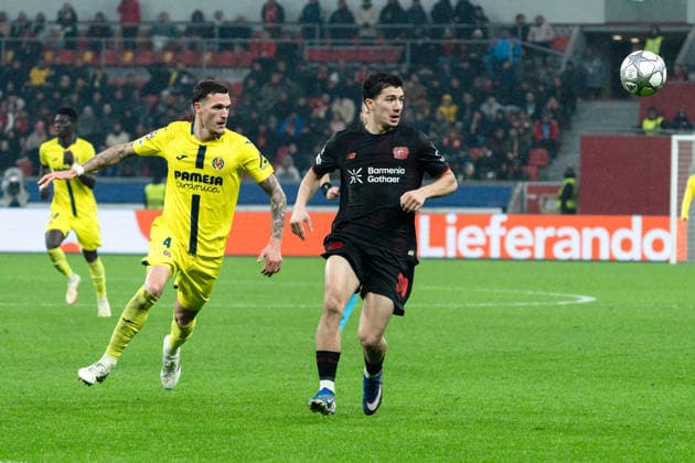 UEFA Champions League 2025 26 Bayer 04 Leverkusen vs Villarreal CF 8 Matchday of the league phase Wednesday, 28 01 2026 BayArena Nordrhein Westfalen, Germany Ibrahim Maza 30 Rafa Marin 4 Copyright: xCelinaxLeiersx