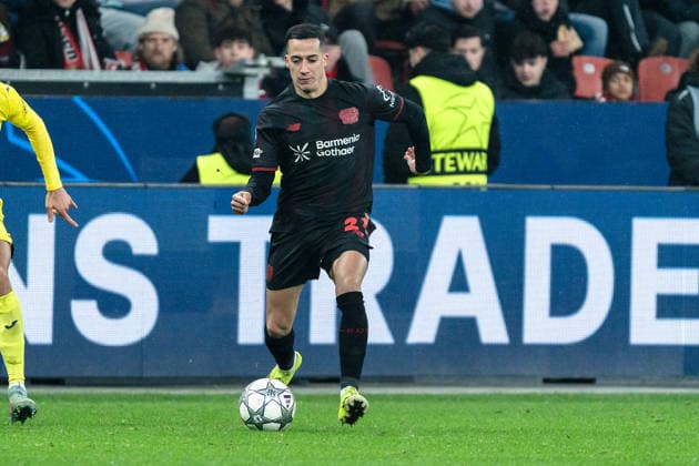 UEFA Champions League 2025 26 Bayer 04 Leverkusen v Villarreal CF Matchday 8 of the league phase Wednesday, 28 01 2026 BayArena Nordrhein Westfalen, Germany Lucas Vazquez 21 Copyright: xCelinaxLeiersx