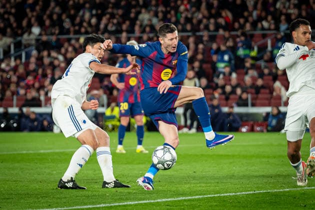 UEFA Champions League FC Barcelona, Barca Vs Copenhagen in Barcelona, Spain - 28 Jan 2026 Robert Lewandowski of FC Barcelona seen in action during a UEFA Champions League match between FC Barcelona and Copenhagen at Spotify Camp Nou. Final score FC Barcelona 4 :1 Copenhagen Barcelona Spain Copyright: xFelipexMondinox xSOPAxImagesx SP0744-1699