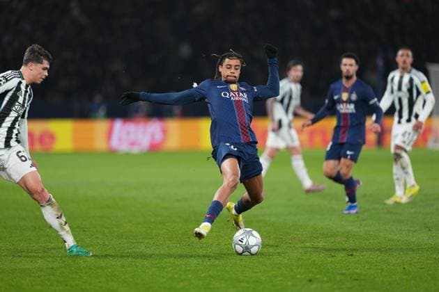 Bradley Barcola of PSG Paris Saint-Germain v Newcastle United, UEFA Champions League, Group Stage, Football, Parc des Princes, Paris, France - 28 Jan 2026Paris Parc des Princes France EDITORIAL USE ONLY No use with unauthorised audio, video, data, fixture lists, club league logos or live services. Online in-match use limited to 120 images, no video emulation. No use in betting, games or single club league player publications. Copyright: xDavexWinter Shutterstockx 16429499hh