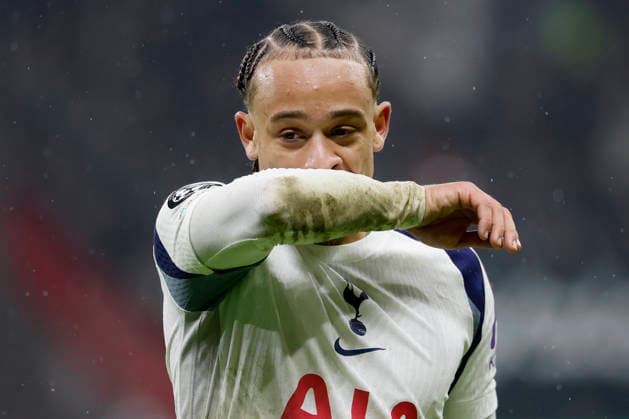 Xavi Simons Tottenham Hotspur, 7 , 28 01 2026, Soccer, Eintracht Frankfurt vs Tottenham Hotspur UEFA Champions League, GER, Frankfurt, Deutsche Bank Park Copyright: HMBxMedia xHeikoxBecker