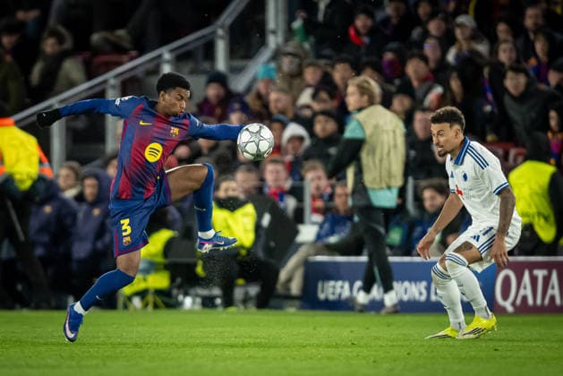 January 28, 2026, Barcelona, Spain: Alejandro Balde of FC Barcelona, Barca seen in action during a UEFA Champions League match between FC Barcelona and Copenhagen at Spotify Camp Nou. Final score FC Barcelona 4 :1 Copenhagen Barcelona Spain - ZUMAs197 20260128_aaa_s197_101 Copyright: xFelipexMondinox