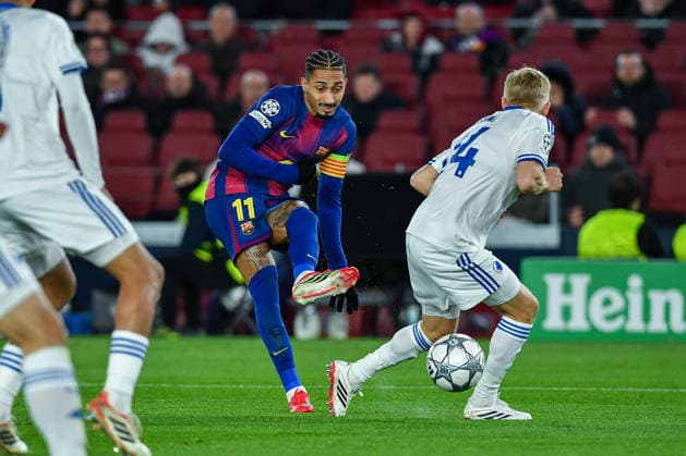 FC Barcelona, Barca v FC COPENHAGUE SPOTIFY CAMP NOU. BARCELONA. January 28, 2026 FC BARCELONA vs FC COPENHAGUE January 28, 2026 Raphina (11) of FC Barcelona during the soccer match corresponding to the eigth match of the group stage of the UEFA Champions League between FC Barcelona and FC Copenhague at Spotify Camp Nou in Barcelona, Spain. Barcelona ESP Copyright: xS.xRosx