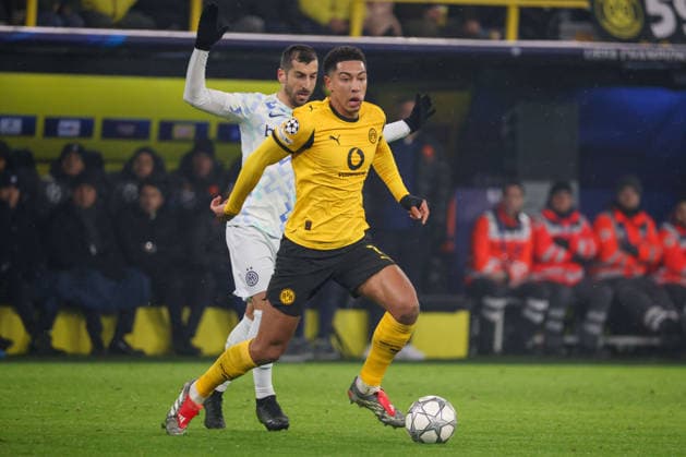 Dortmund, Germany January 28, 2026 Champions League 2025 2026 Borussia Dortmund vs Inter Milan In the picture from left in the duel Henrikh Mkhitaryan Inter and Jobe Bellingham BVB Signal Iduna Park North Rhine-Westphalia Copyright: xFotostandx xFantinix