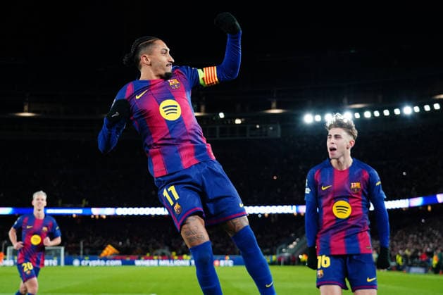 ESP: FC Barcelona, Barca v FC Copenhaguet. UEFA Champions League. Matchday 8. Raphael Dias Belloli Raphinha of FC Barcelona celebrates after scoring the 3-1 during the UEFA Champions League match, match day 8, between FC Barcelona and FC Copenhague, Spotify Camp Nou Stadium on January 28, 2026 in Barcelona, Spain. kpng Copyright: xBaguxBlancox xPRESSINx PS_260128_BAR_COP_2526_513