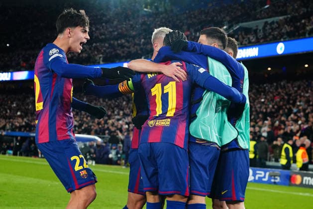 ESP: FC Barcelona, Barca v FC Copenhaguet. UEFA Champions League. Matchday 8. Marc Bernal of FC Barcelona celebrates with his teammates after FC Barcelona™s goal during the UEFA Champions League match, match day 8, between FC Barcelona and FC Copenhague, Spotify Camp Nou Stadium on January 28, 2026 in Barcelona, Spain. kpng Copyright: xBaguxBlancox xPRESSINx PS_260128_BAR_COP_2526_521
