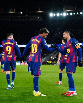 ESP: FC Barcelona, Barca v FC Copenhaguet. UEFA Champions League. Matchday 8. Raphael Dias Belloli Raphinha of FC Barcelona celebrates after scoring the 3-1 with his teammate Lamine Yamal during the UEFA Champions League match, match day 8, between FC Barcelona and FC Copenhague, Spotify Camp Nou Stadium on January 28, 2026 in Barcelona, Spain. kpng Copyright: xBaguxBlancox xPRESSINx PS_260128_BAR_COP_2526_530