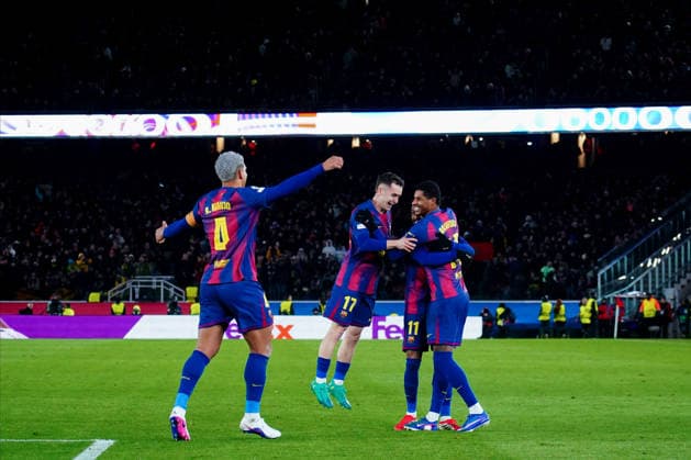 ESP: FC Barcelona, Barca v FC Copenhaguet. UEFA Champions League. Matchday 8. Marcus Rashford of FC Barcelona celebrates with his teammates after scoring the 4-1 during the UEFA Champions League match, match day 8, between FC Barcelona and FC Copenhague, Spotify Camp Nou Stadium on January 28, 2026 in Barcelona, Spain. kpng Copyright: xBaguxBlancox xPRESSINx PS_260128_BAR_COP_2526_535