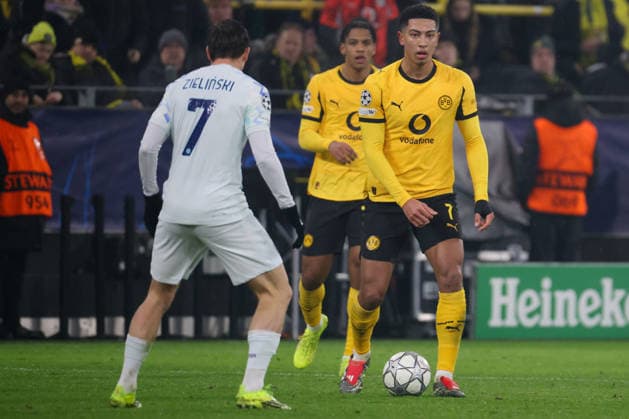 Dortmund, Germany January 28, 2026 Champions League 2025 2026 Borussia Dortmund vs Inter Milan Pictured from left is runner-up Jobe Bellingham BVB Signal Iduna Park North Rhine-Westphalia Copyright: xFotostandx xFantinix