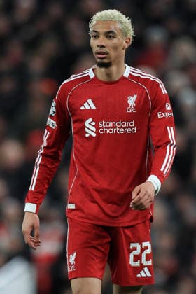 28th January 2026; Anfield, Liverpool, Merseyside, England; UEFA Champions League Football, Liverpool versus Qarabag; Hugo Ekitike of Liverpool  DavidxBlunsden Content restricted for UK based newspaper