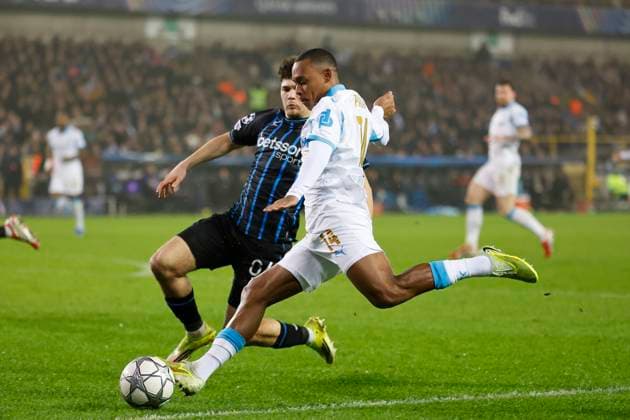 Football UEFA Champions League J8 match Bruges Brugge - Marseille PHOTOPQR LA PROVENCE SPEICH Frederic ; Bruges ; 28 01 2026 ; Football UEFA Champions League Phase de ligue Journee 8 Match Club Bruges KV - Olympique de Marseille ( OM ) au Stade Stade Jan-Breydel de Bruges (Belgique) Igor PAIXAO (Marseille) Bruges Autre France  Copyright: xPHOTOPQR LAxPROVENCE MAXPPPxSPEICHxFredericx 20260128PVL2915 20260128PVL2915