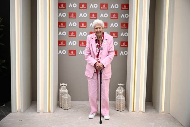 TENNIS AUSTRALIAN OPEN, Olympian Dawn Fraser poses for a photo at a hospitality marquee during Day 12 of the 2026 Australian Open tennis tournament at Melbourne Park in Melbourne, Thursday, January 29, 2026. ( NO ARCHIVING MELBOURNE VICTORIA AUSTRALIA  Copyright: xJOELxCARRETTx 20260129154027082210