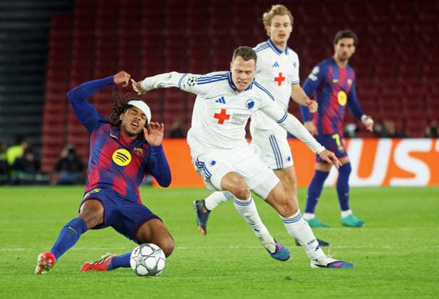 FC Barcelona, Barca v F.C. Copenhagen - UEFA Champions League 2025 26 League Phase MD8 Jules Kounde and Viktor Claesson play during the match between FC Barcelona and FC Copenhagen, corresponding to matchday 8 of the league phase of the UEFA Champions League, at the Spotify Camp Nou in Barcelona, Spain, on January 28, 2026. Barcelona Barcelona Spain  Copyright: xUrbanandsportx originalFilename:urbanandsport-fcbarcel260128_npf2L.jpg