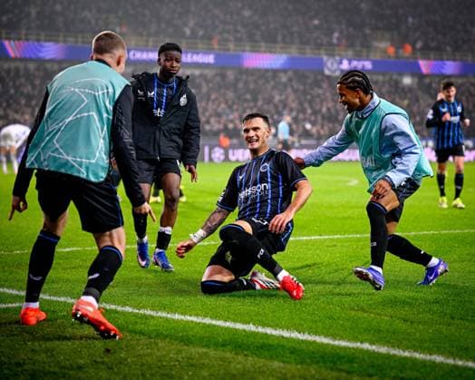 Club Brugge v Marseille - UEFA Champions League BRUGGE, BELGIUM - JANUARY 28 : Stankovic Aleksandar midfielder of Club Brugge celebrates after scoring a goal to make it 3-0 during the UEFA Champions League 2025 26 League Phase MD8 match between Club Brugge and Marseille on January 28, 2026 in Brugge, Belgium, 28 01 2026  Copyright: xTomasxSiskx