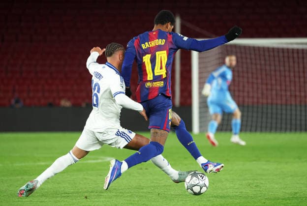 FC Barcelona, Barca v F.C. Copenhagen - UEFA Champions League 2025 26 League Phase MD8 Marcus Rashford and Robert Silva play during the match between FC Barcelona and FC Copenhagen, corresponding to matchday 8 of the league phase of the UEFA Champions League, at the Spotify Camp Nou in Barcelona, Spain, on January 28, 2026. Barcelona Barcelona Spain  Copyright: xUrbanandsportx originalFilename:urbanandsport-fcbarcel260128_npLR9.jpg