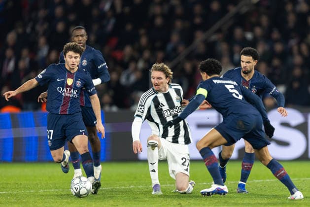 Paris Saint-Germain v Newcastle United FC - UEFA Champions League 2025 26 League Phase MD8 Nick Woltemade of Newcastle United participates in the UEFA Champions League - League phase, Matchday 8 - football match between Paris Saint-Germain (PSG) and Newcastle United FC at the Parc des Princes stadium. Paris France  Copyright: xIbrahimxEzzatx originalFilename:ezzat-notitle260128_npk4g.jpg