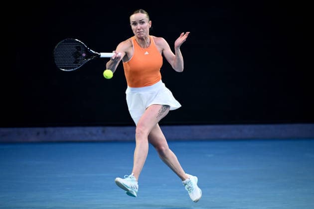 TENNIS AUSTRALIAN OPEN, Elina Svitolina of Ukraine in action during the women™s semifinasl against Aryna Sabalenka of Russia on day 12 of the 2026 Australian Open tennis tournament at Melbourne Park in Melbourne, Thursday, January 29, 2026. ( NO ARCHIVING MELBOURNE VICTORIA AUSTRALIA  Copyright: xJOELxCARRETTx 20260129190560477189